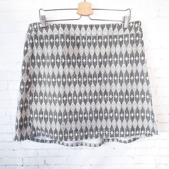 Ripskirt Hawaii Geometric Print Skirt Size XL Length 2 Ivory Diamond Travel - Picture 1 of 5